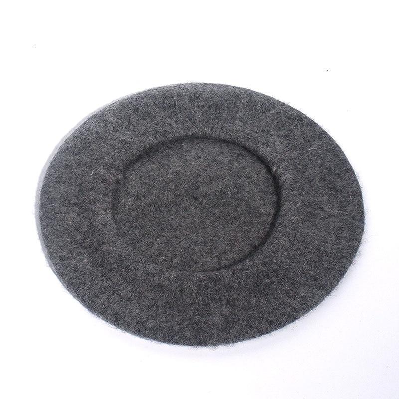 Women Girl Beret Warm Wool Winter Beanie Hat Cap Vintage Plain Beret Hats Solid Color Elegant Lady Winter Caps Dropshipping