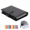 A6 Budget Binder Multipurpose 6 Holes Waterproof A6 PU Leather Money Saving Binder for Home Travel