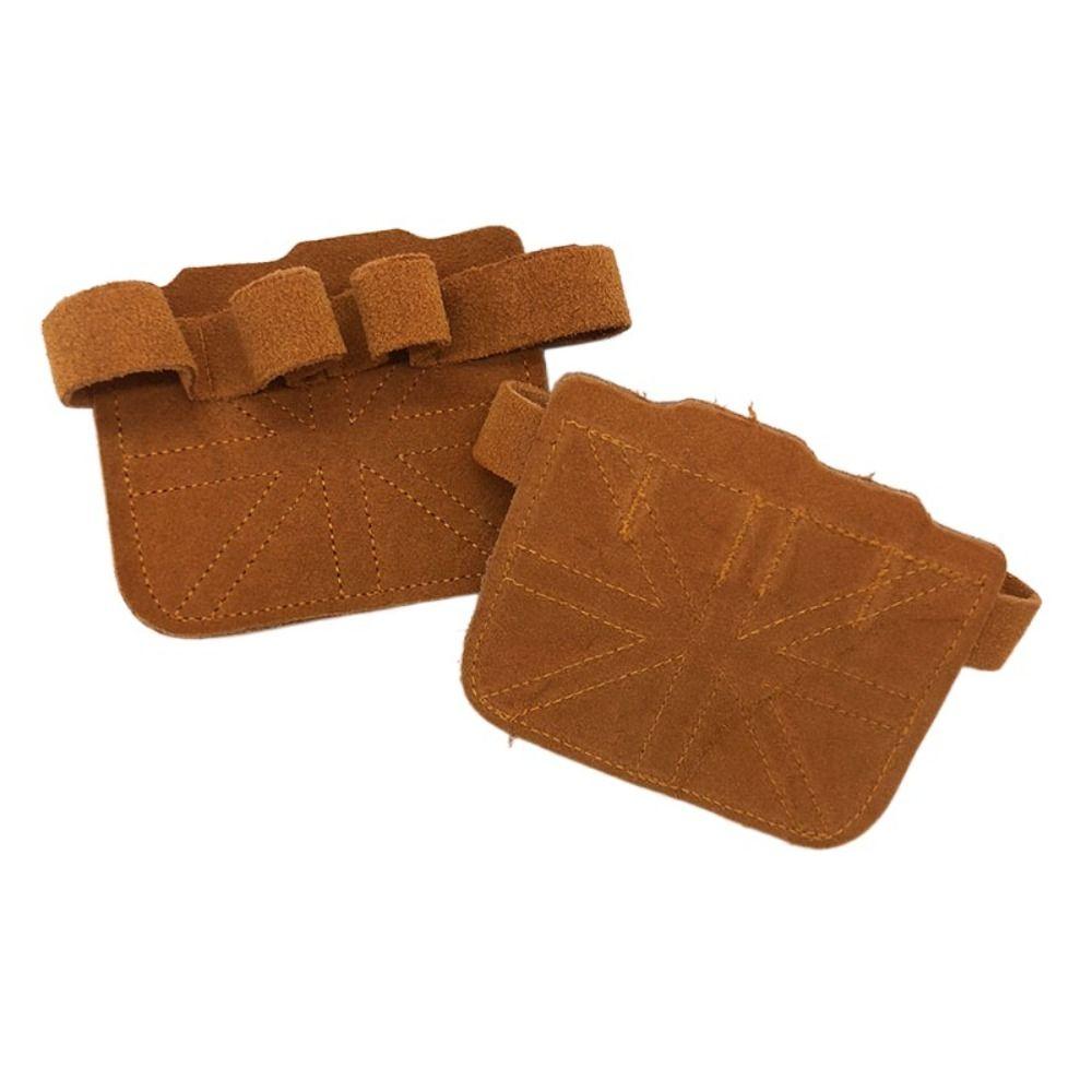Leather Weight Lifting Training Gloves Anti-Skid Fitness Hand Gloves for 1Pair Pull-Ups Training