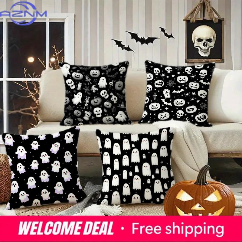 Halloween Ghosts Pattern PillowcaseSuitable for sofa car bedroom decorative cushion cover pillow cover