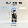 1PC Vintage Old Gentleman Portrait Art 750ml Color Plastic Sports Water Bottle Leakproof Flip Straw Lid Suitable for Sports Office Home Use