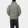 Carhartt WIP Однотонная хлопковая куртка на молнии с воротником-стойкой и спущенным плечом Мужские куртки Зеленая I029450-0FY