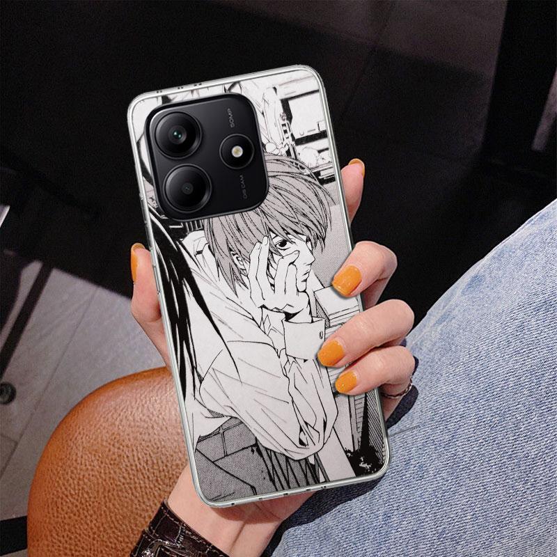 N-Note D-Death Yagami Light Phone Case For Xiaomi Redmi Note 15 14 13 12S 12 11 Pro Plus 14S 11S 11E 10 10S 11T 5G Personalized