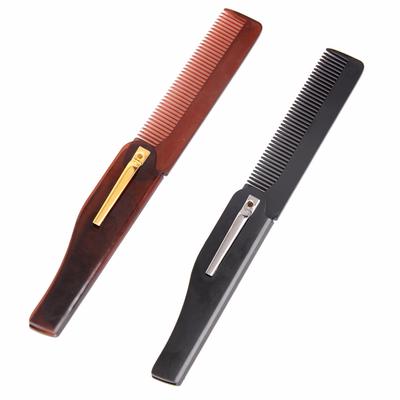 Портативная складная расческа для волос, парикмахерская, усы, борода, расческа для мужчин, женщин