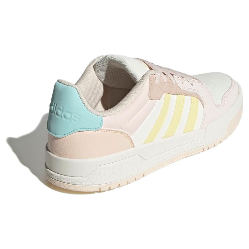 Adidas Neo Entrap Synthetic Leather Comfortable Low-Top Skate Shoes Women Sneakers Pink White ID6054