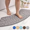 Curved Bath Mat Cobblestone Bathtub Floor Rug Practical Shower Doormat