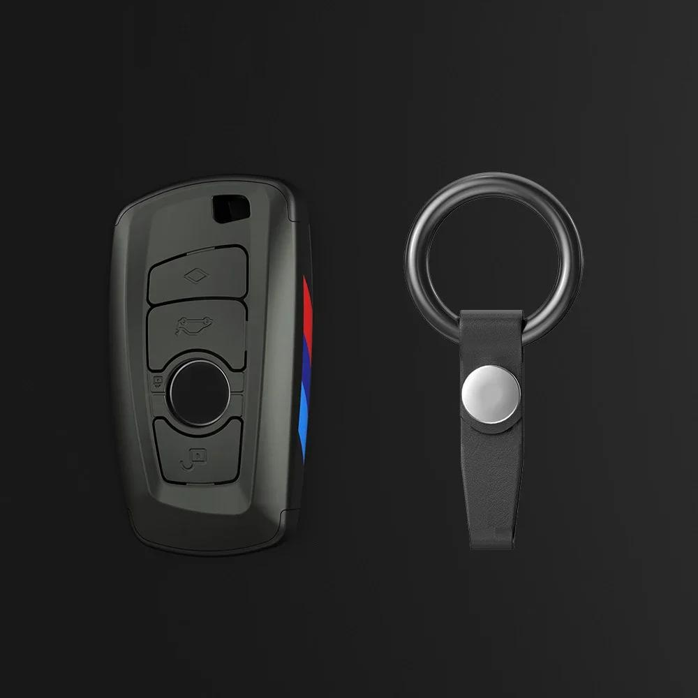 2025 M Carbon Fibre Car Key Case Fob Cover Shell For BMW F30 F20 F10 F18 F22 F01 X3 X4 F06 F02 M3 M5 Auto Styling Keychain Acc