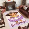 Dora Explorer Personalized Name Carpet Design for Living Rooms Outdoor Playrooms Balcony Antislip Carpet Decorate Offices
