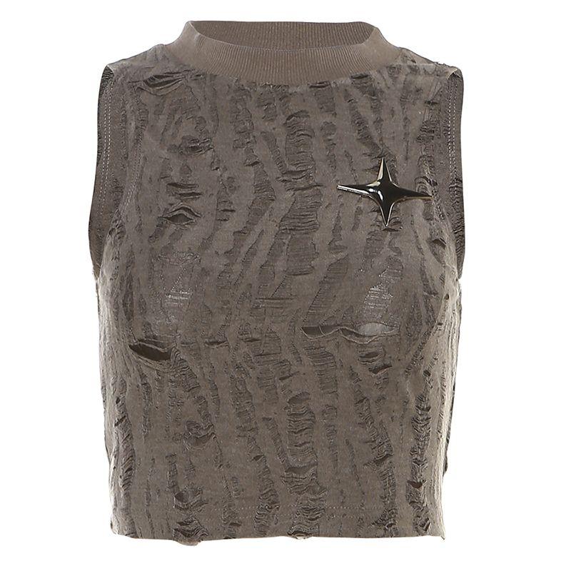 Women Y2K Tops Printed Tees Sleeveless Girls Casual Vest Workout Female Tank Tops