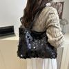 Fashion Sequined Bag Women's 2025 New Niche Trend Bucket Shoulder Bag Commuter Versatile Large-capacity Tote Bag