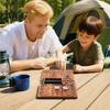 Family Board Game Wooden Hockey Dice Game, Night Party Tabletop with Adults & Pegs, Competitive for Kids, Teen, Portable