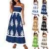 Women's Fashionable Retro Printed Bohemian Beach Dress Beach Vacation Strap Dress