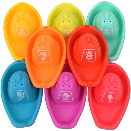 Oz Toy Rainbow Boat Bath Water Play Toys Set of 8, Korean Bath Toys