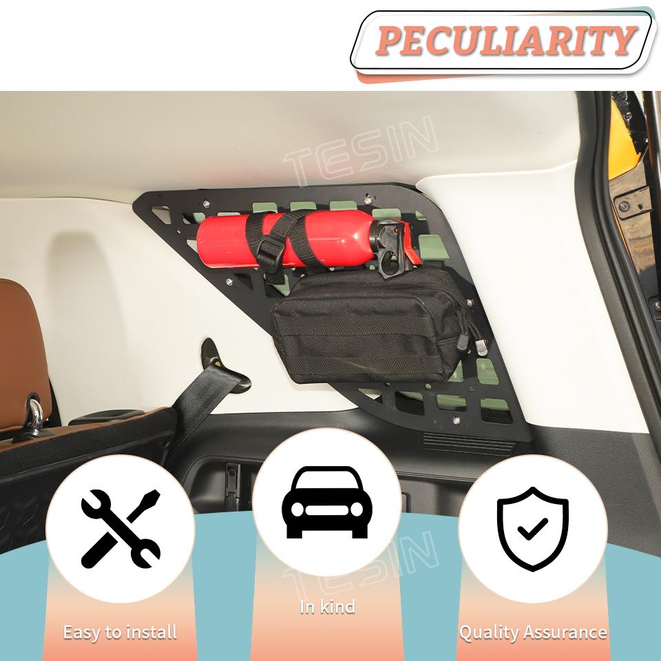 TESIN Trunk Side Extension Storage Rack Luggage Shelf fit for Ford Bronco Sport 2021 2022 2023 2024 2025 2026 Car Accessories