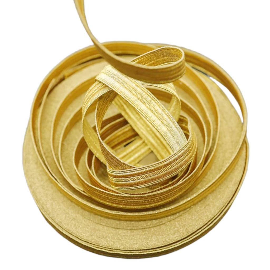 Gold And Silver Thread Apparel Trim Ribbon Binding Solid Color Sewing Tape Baby Clothing Accessory