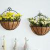 Круглый держатель для растений из проволоки, металлическая подвесная корзина, кокосовая подкладка, подкладка для растений, цветочный горшок для сада, украшение для балкона дома