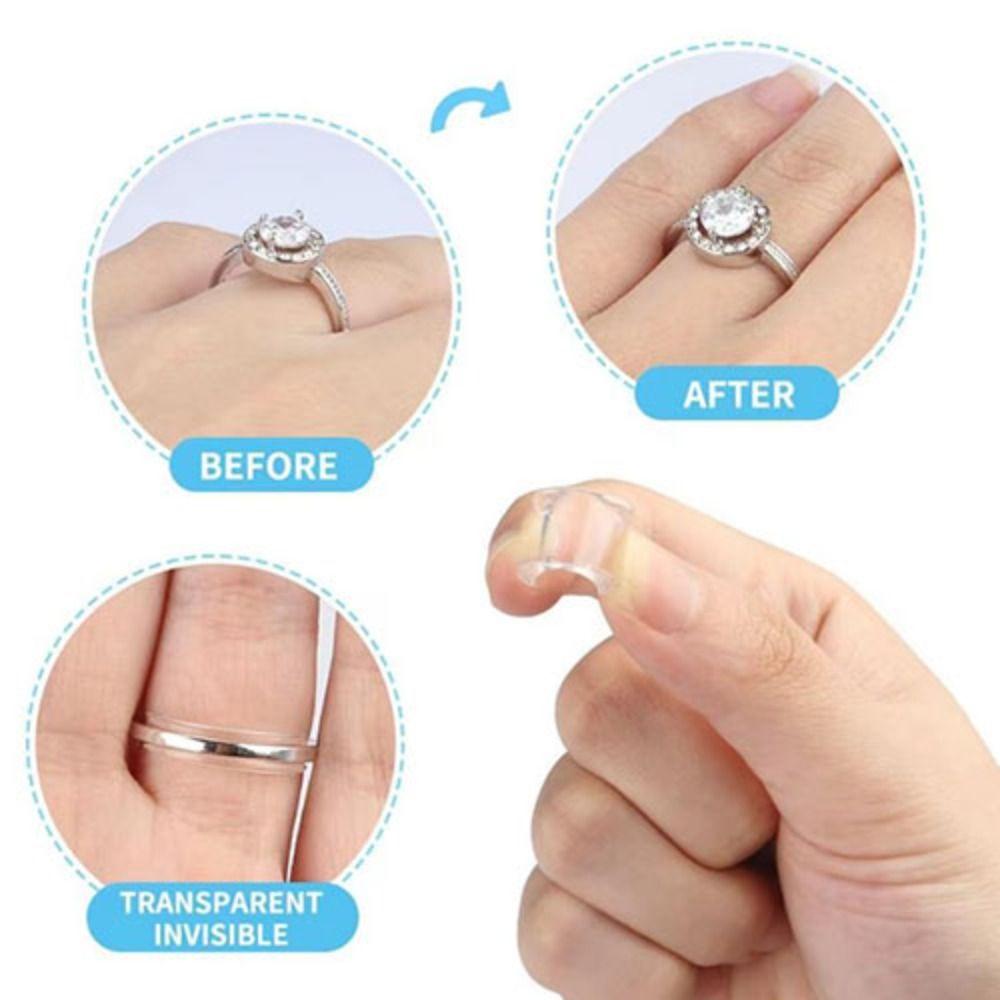 Transparent Invisible Ring Size Reducer 1Set Resizer Adjuster Hot Sale Size Adjustment Clip Ring