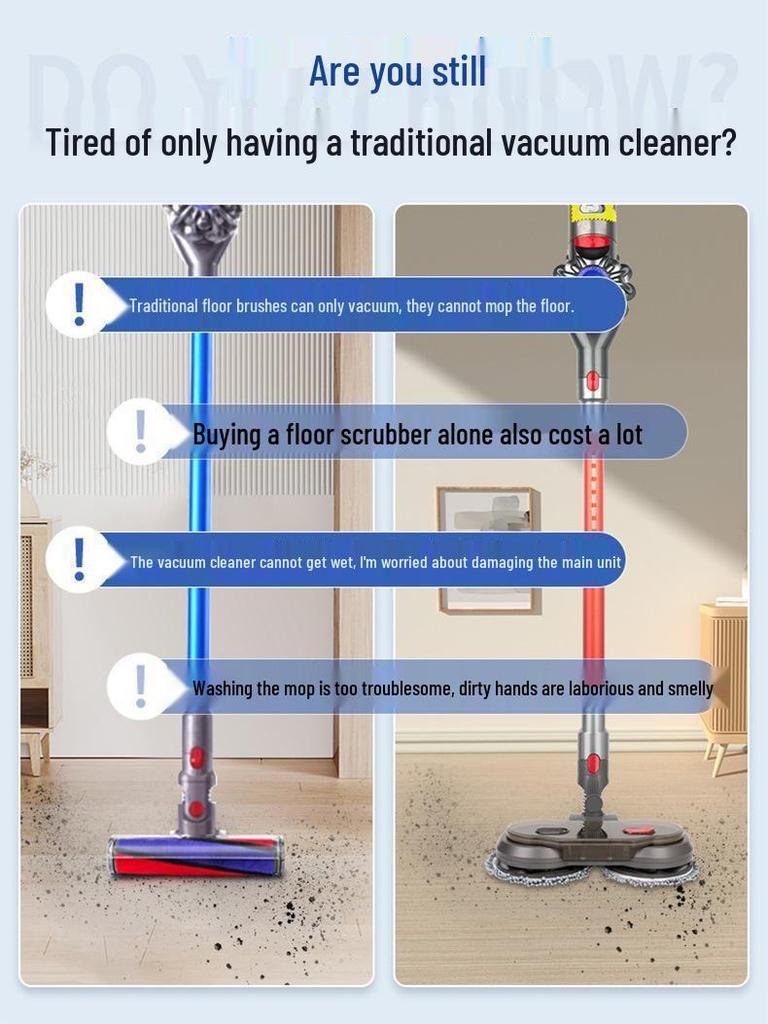 Совместимая насадка-швабра для пылесосов Dyson V7, V8, V10, V11, V15, V20