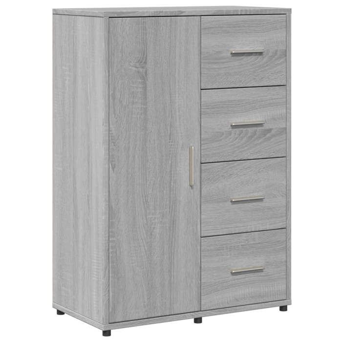 VidaXL Buffet sonoma gris 60x31x84 cm bois d'ingénierie, armoire de rangement, meuble d'entrée, meuble d'appoint, meuble de 840511