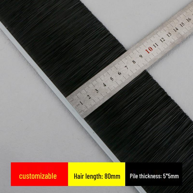 Коричневая специальная щетка с нейлоновой щетиной для пылезащитного уплотнения и вращающихся дверей