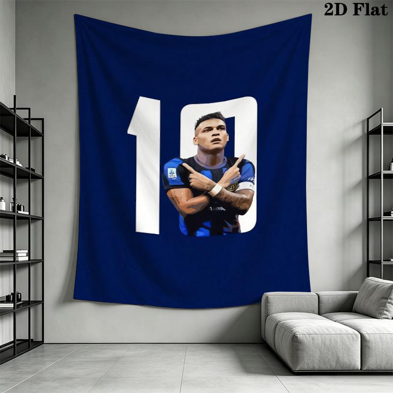 Inter Milan Wall Tapestry Aesthetic Wall Hanging Printed Fabric Blanket Decorative Tapestries for Bedroom Living Room Home Decor