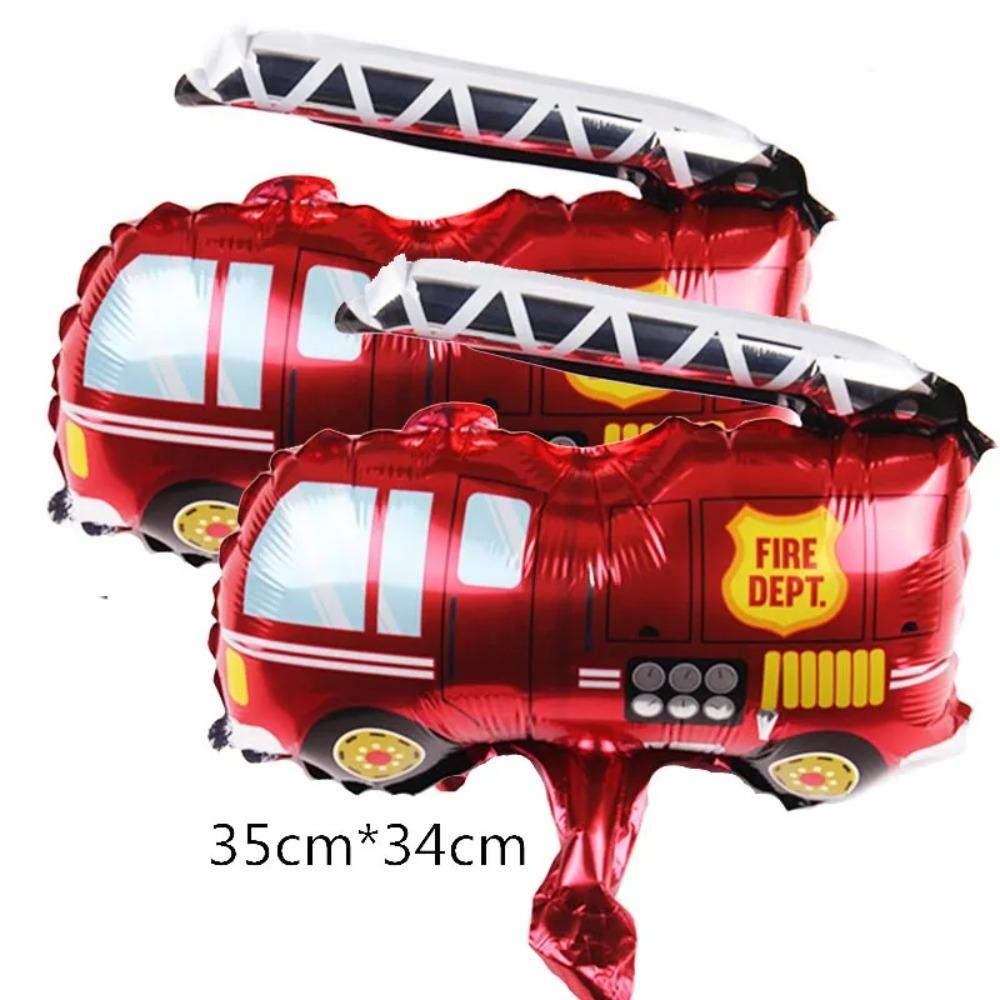 Firetruck Party Supplies Fire Paper Cups Fire Flame Drinking Straws Cake Topper Firefighter Birthday Party Decorations