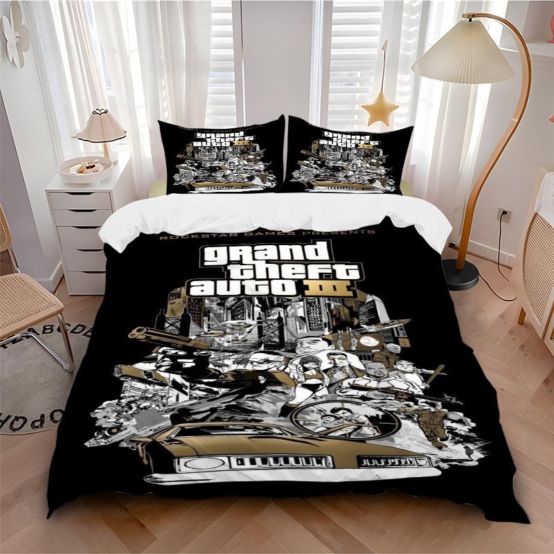 Gta Iii Cover Bedding 3 Piece Set Hd Print Duvet Cover Pillowcases For Teens Adult Bedroom Decoration Christmas Gift C9211792