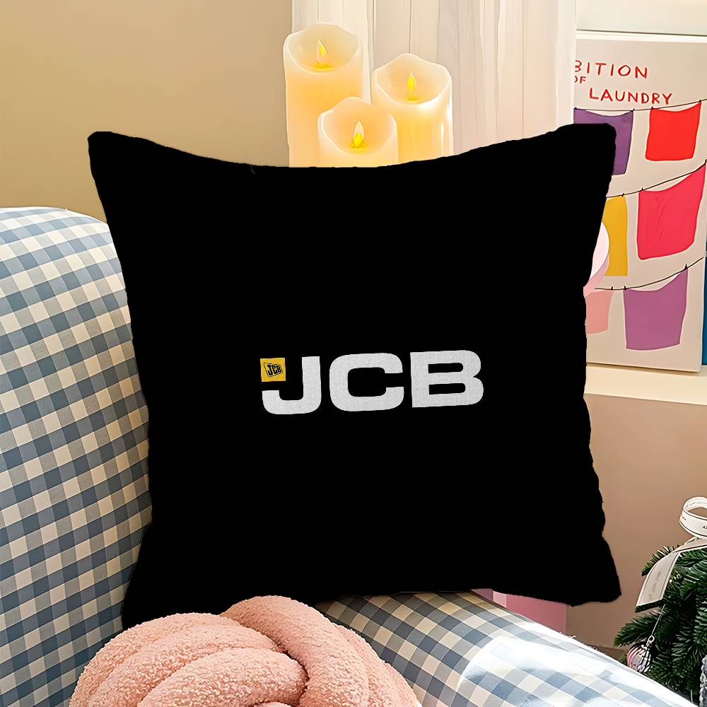 Excavator J-Jcb Logo Maple Design Cushion Cover Happy Autumn Harvest Decor Holiday Decorati Pillow Cover