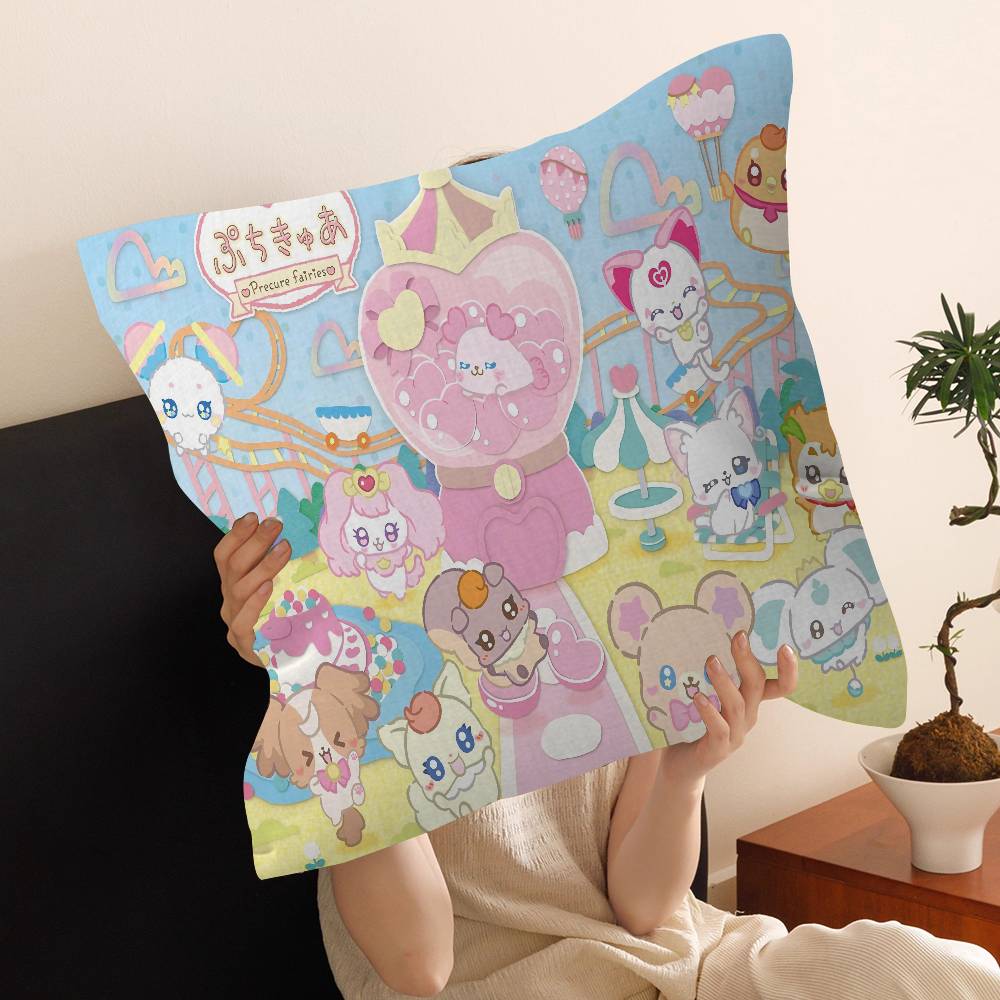 Anime P-Precure F-Fairies Pillow Gift Home Office Decoration Bedroom Sofa Car Cushion Cover Case 45X45