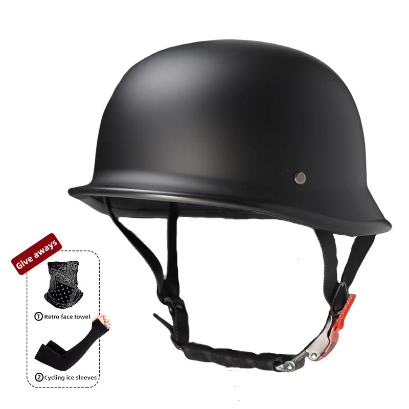 Мотоциклетный шлем для мужчин летом, ретро полушлем Harley для электромобиля, солдатский принц в немецком стиле, круизный автомобиль, на четыре сезона