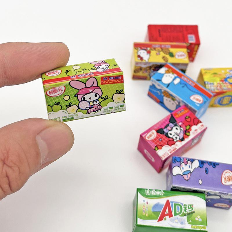 8/10 шт. миниатюрный кукольный домик имитация ящика для молока супермаркет магазин еды мини-коробка для напитков для кукольных аксессуаров игрушка