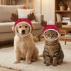 Adjustable Dog Reindeer Hat Warm Pet Calming Hood Cat Antler Hat  Festival Photo Prop
