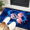 Love Birds In Heart Office Rug Chair Mat, Entryway Carpet, Suitable for Front Door, Bedroom, Living Room, Desk, Holiday Gift