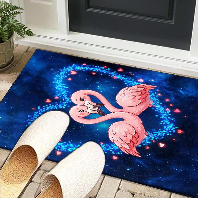 Love Birds In Heart Office Rug Chair Mat, Entryway Carpet, Suitable for Front Door, Bedroom, Living Room, Desk, Holiday Gift