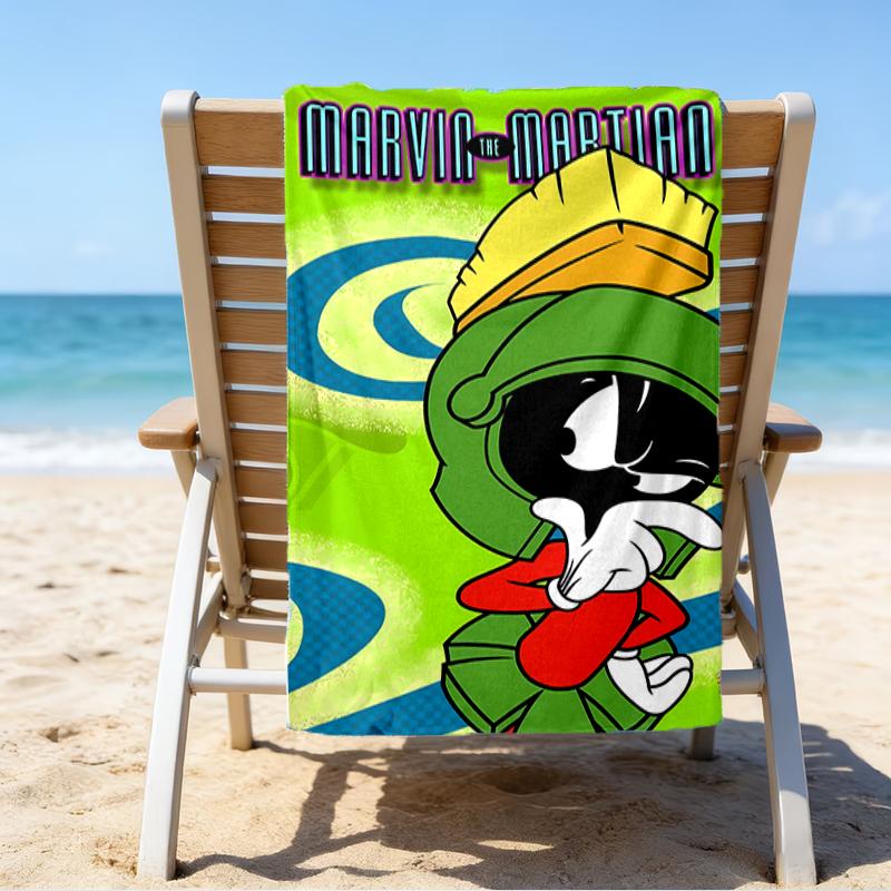 proof beach towel with a Marvin the Martian1 pattern - soft,absorbent,quick-drying,machine washable - perfect for swimming,camping,bathing