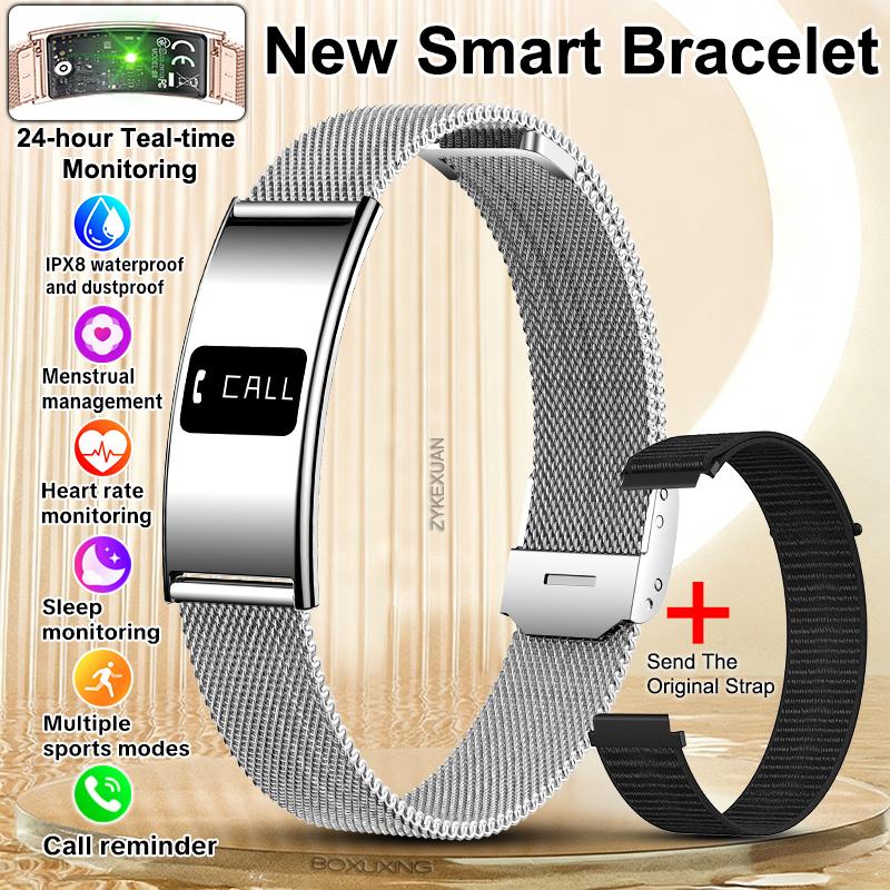 New Ultra Thin Smart Bracelet Women Fitness Tracker Heart Rate Sleep Monitor Health Smart Band IPX8 Waterproof Sports Smartwatch