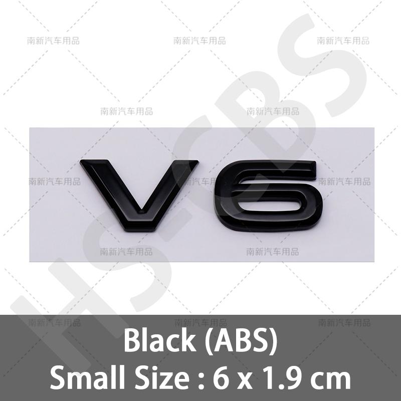 3D ABS V6 V8 Engine Displacement Logo Emblem Stickers for VW Volkswagen Car Styling Rear Trunk Tailgate Badge Decal Accessories