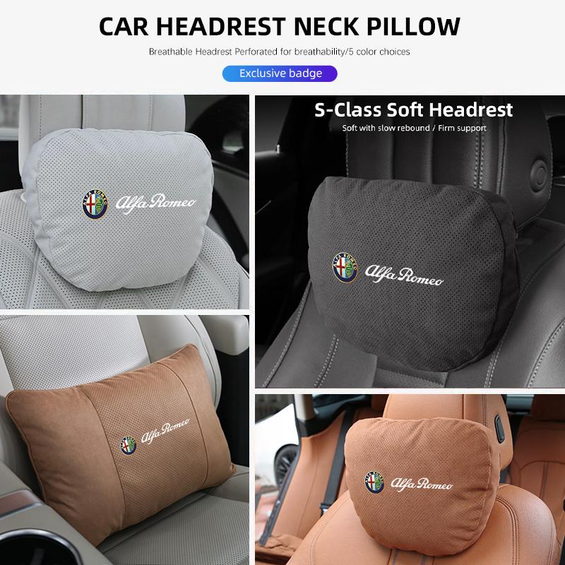 CZOSU1 Alfa Romeo Universal Car Headrest Neck Pillow Lumbar Support For Giulietta Mito 159 Giulia Stelvio 156 147 Tonale Brera Disco