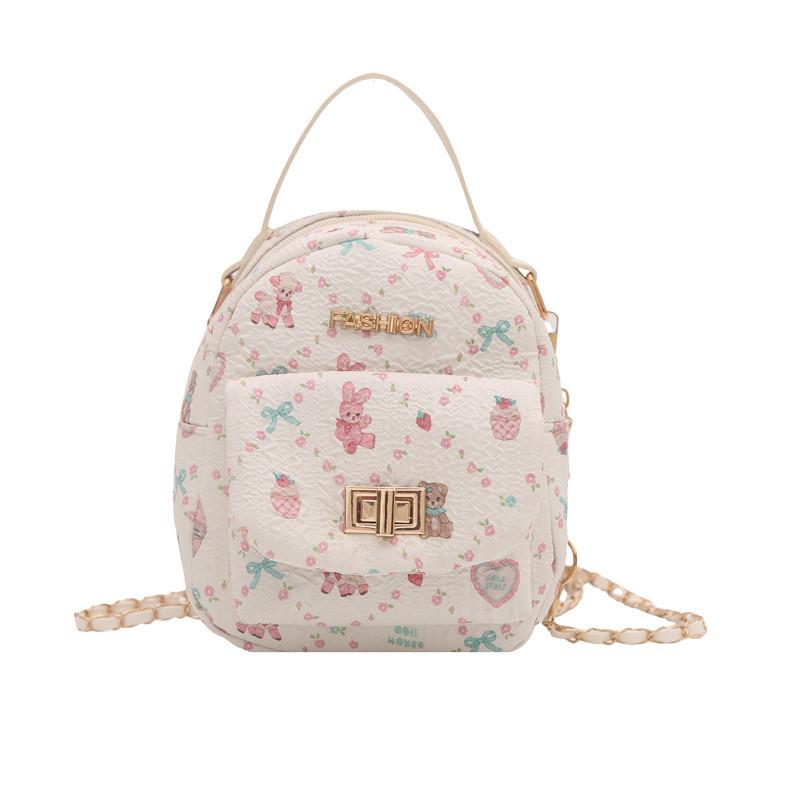 Rabbit Pattern Pu Crossbody Bag With Chain Strap For Daily Use And Fashion Accessory