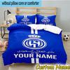 3pcs Custom Name Al Hilal FC Crest Bedding Set Includes 1 Duvet Cover & 2 Pillowcases for All Seasons Dormitory Home Decor Christmas gifts