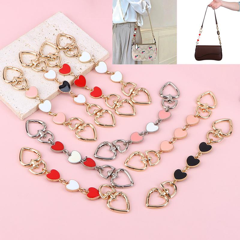 Bag Extension Chain Crossbody Heart-Shape Chain Strap Handbag Diy Hanging Buckle