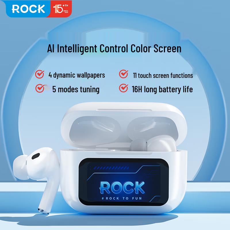 ROCK Smart Screen ANC Bluetooth Earbuds