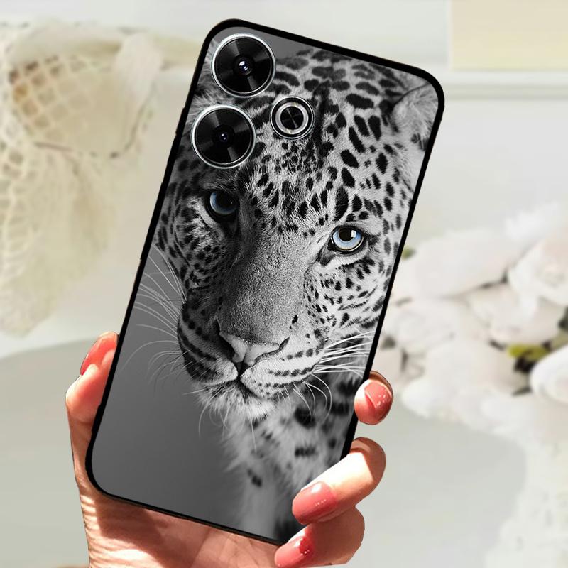 Чехол для Xiaomi Redmi 13 Модный Рисунок Матовое Покрытие Мягкий Силикон ТПУ Чехол для Телефона Для Xiaomi Poco M6 4G Ударопрочный Корпус Fundas