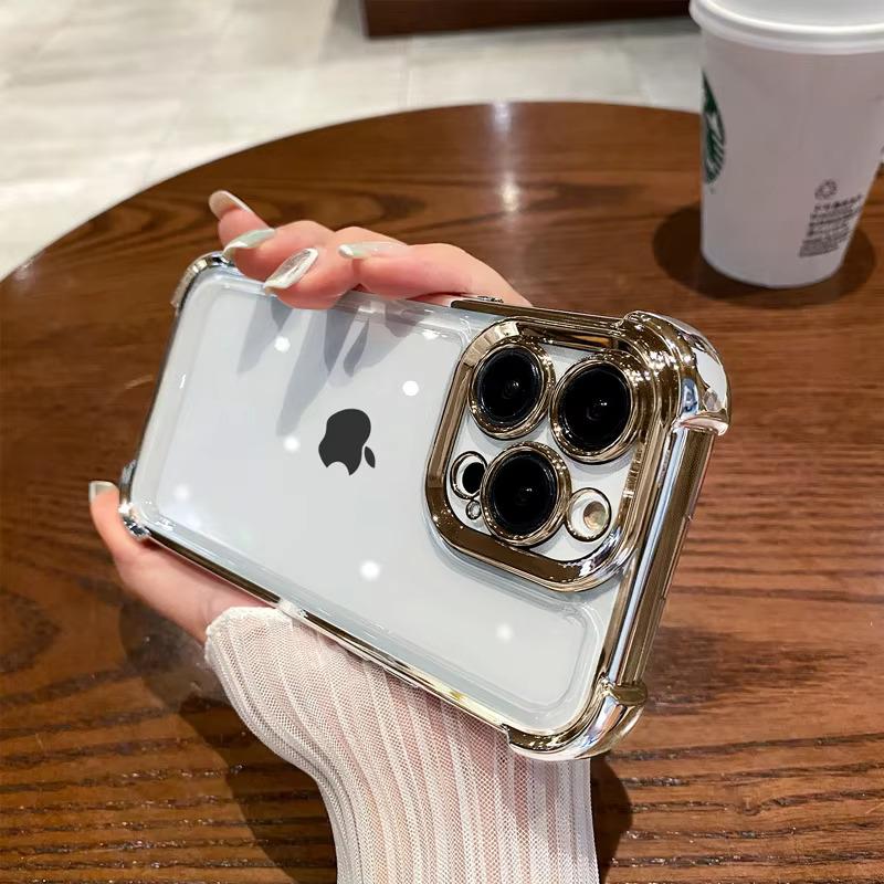 Роскошный фиолетовый прозрачный противоударный чехол для iPhone 14 13 16 15 Pro Max Plus XS XR X с силиконовым мягким покрытием на четырех углах