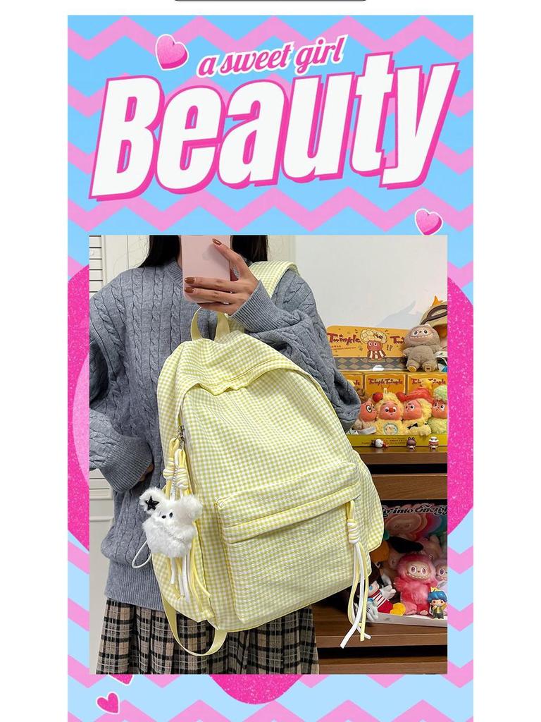 2025 High-Capacity Stylish Backpack for Girls - Schoolbag for Junior and Senior High Students