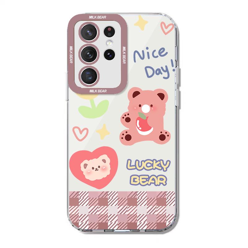 Samsung S23pulsluck Bear 22Ultra All-Inclusive A55 Прозрачный 13 Creative FE Niche Pro Чехол