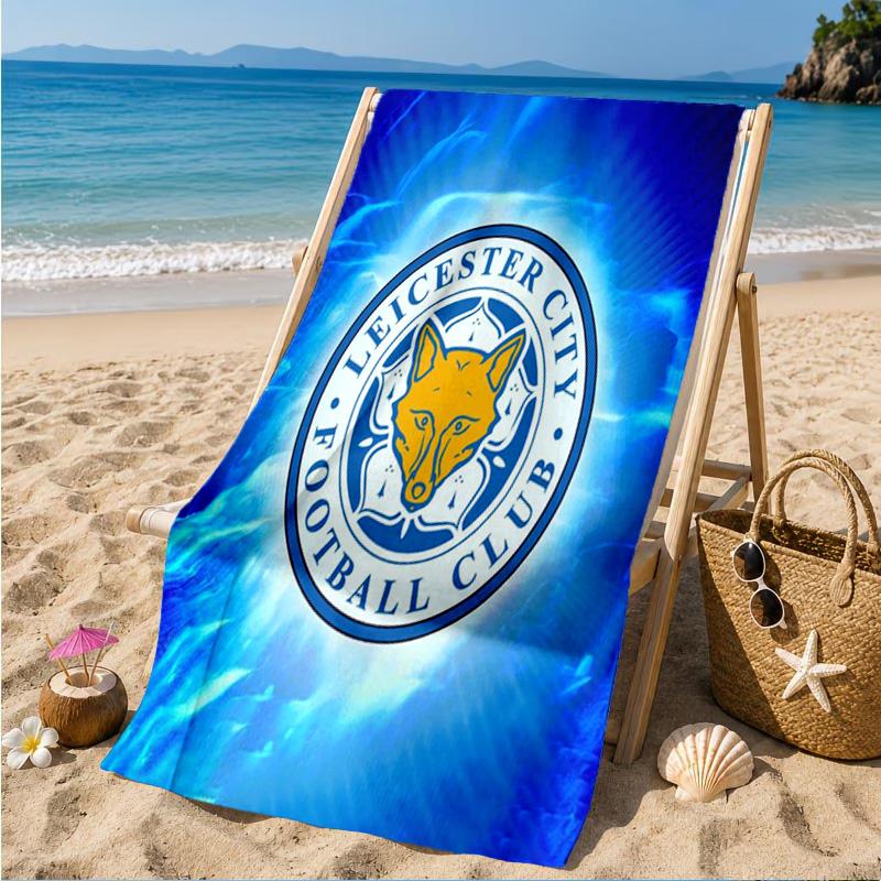 Fc Crest Design Printed Microfiber Beach Towel, Soft And Absorbent, Quick-Dry, Ideal for Summer Travel, Beach Essential, Swimming Pool