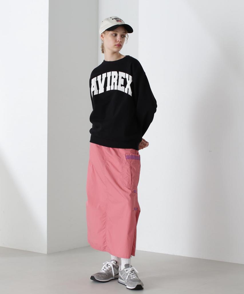 AVIREX CREW NECK L/S SWEAT LOGO 783-3932003 XL black