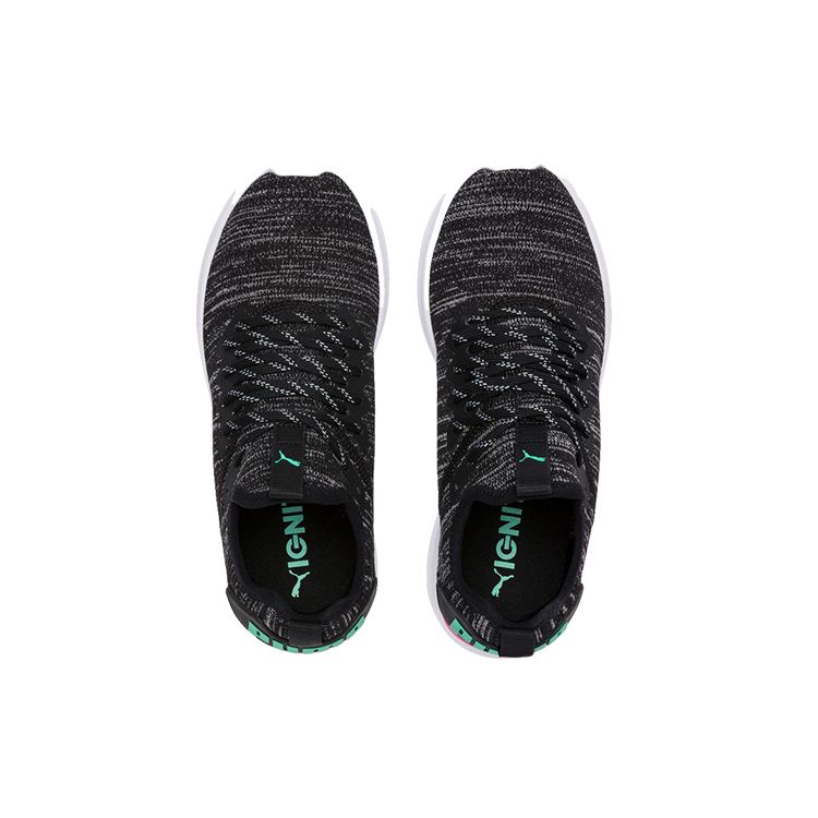 Puma Кроссовки женские Ignite Flash Evoknit с низким верхом, для повседневной носки, черные/розовые 190511-11
