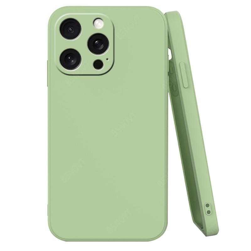 For iPhone 16 Pro Max Case Cover iPhone 16 Pro 15 Plus Capas Original Liquid Silicone Square Fundas iPhone 16 Pro Max Soft Cover